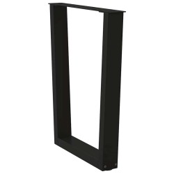 Pieds de table à manger en forme de V, 2 pièces, noir, 70 x (72-73,3) cm, acier 568387568387