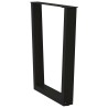 Pieds de table à manger en forme de V, 2 pièces, noir, 70 x (72-73,3) cm, acier 568387568387