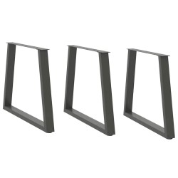 Pieds de table à manger en V 3 pièces Anthracite 70 x (72-73,3) cm Acier 568389568389