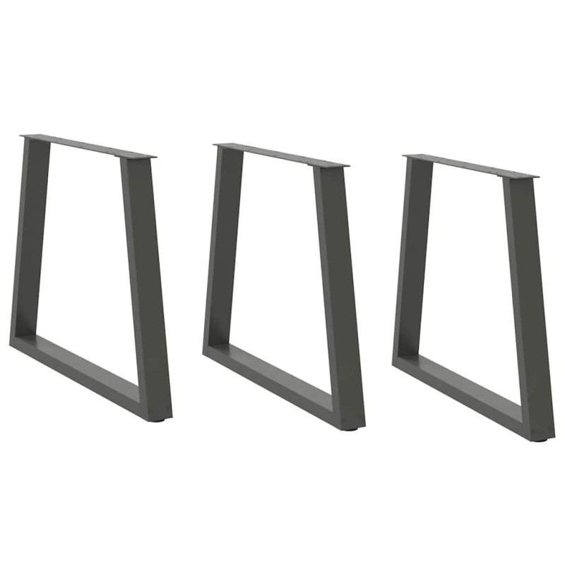 Pieds de table à manger en V 3 pièces Anthracite 70 x (72-73,3) cm Acier 568389568389