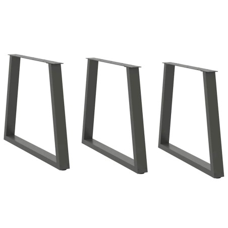 Pieds de table à manger en V 3 pièces Anthracite 70 x (72-73,3) cm Acier 568389568389