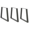 Pieds de table à manger en V 3 pièces Anthracite 70 x (72-73,3) cm Acier 568389568389