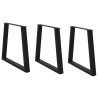 Pieds de table à manger en V 3 pièces Noir 70 x (72-73,3) cm Acier 568390568390