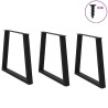Pieds de table à manger en V 3 pièces Noir 70 x (72-73,3) cm Acier 568390568390