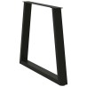 Pieds de table à manger en V 3 pièces Noir 70 x (72-73,3) cm Acier 568390568390