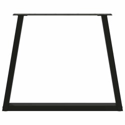 Pieds de table à manger en V 3 pièces Noir 70 x (72-73,3) cm Acier 568390568390