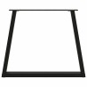 Pieds de table à manger en V 3 pièces Noir 70 x (72-73,3) cm Acier 568390568390