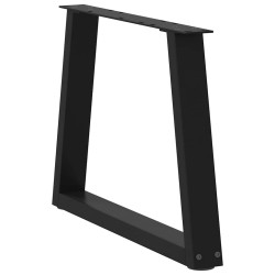 Pieds de table basse en forme de V, 2 pièces, noir, 70 x (42-43,3) cm, acier 568392568392