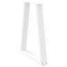 Pieds de table à manger en forme de V, 2 pièces, blanc, 50x(72-73,3) cm, acier 568396568396