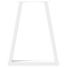 Pieds de table à manger en forme de V, 2 pièces, blanc, 50x(72-73,3) cm, acier 568396568396