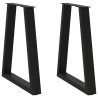 Pieds de table à manger en V 2 pièces Noir 50x(72-73,3) cm Acier 568398568398