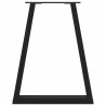 Pieds de table à manger en V 2 pièces Noir 50x(72-73,3) cm Acier 568398568398