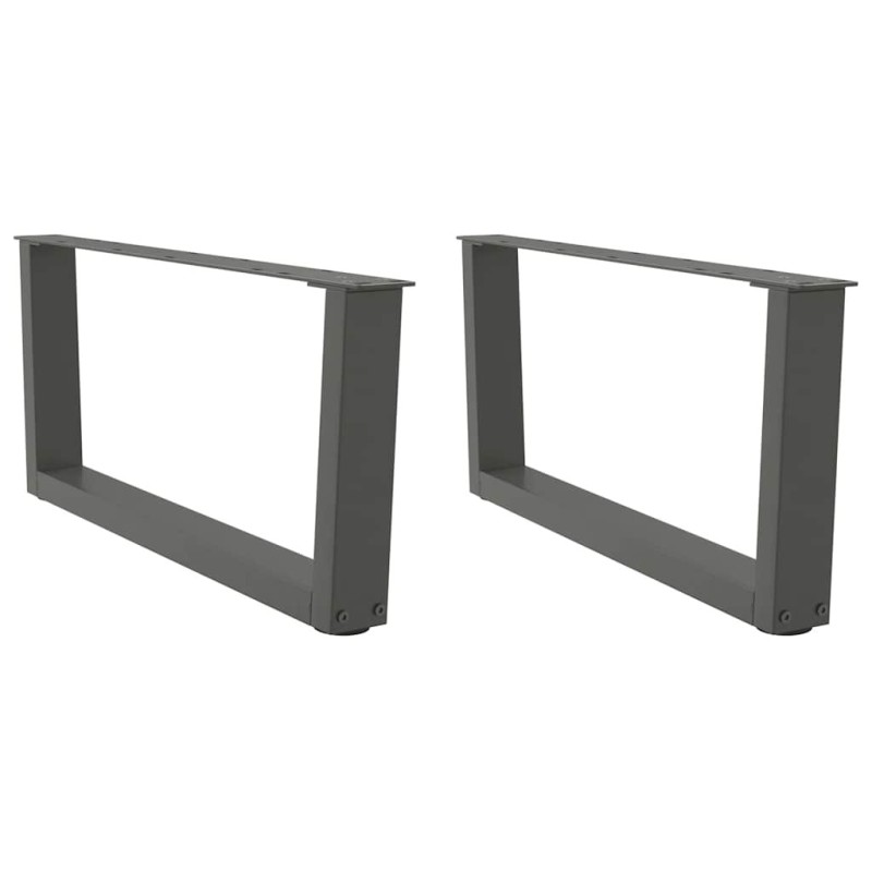 Pieds de table basse en forme de V, 2 pièces, anthracite, 70 x (30-31,3) cm, acier 568400568400