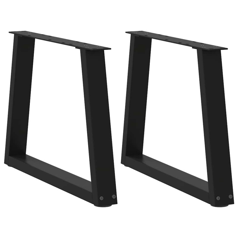 Pieds de table basse en forme de V, 2 pièces, noir, 60 x (42-43,3) cm, acier 568401568401