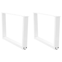 Pieds de table basse en forme de V, 2 pièces, blanc, 70 x (42-43,3) cm, acier 568404568404