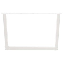 Pieds de table basse en forme de V, 2 pièces, blanc, 70 x (42-43,3) cm, acier 568404568404