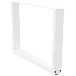 Pieds de table basse en forme de V, 2 pièces, blanc, 70 x (42-43,3) cm, acier 568404568404