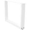 Pieds de table basse en forme de V, 2 pièces, blanc, 70 x (42-43,3) cm, acier 568404568404