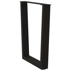 Pieds de table à manger en V 2 pièces Noir 60 x (72-73,3) cm Acier 568405568405