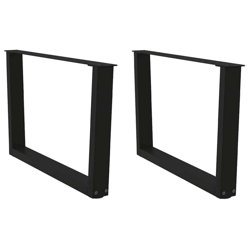Pieds de table basse en forme de V, 2 pièces, noir, 70 x (42-43,3) cm, acier 568406568406