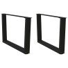 Pieds de table basse en forme de V, 2 pièces, noir, 70 x (42-43,3) cm, acier 568406568406