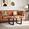 Pieds de table basse en forme de V, 2 pièces, noir, 70 x (42-43,3) cm, acier 568406568406