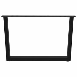 Pieds de table basse en forme de V, 2 pièces, noir, 70 x (42-43,3) cm, acier 568406568406