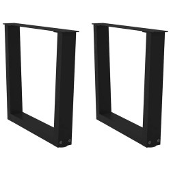Pieds de table basse en forme de V, 2 pièces, noir, 50 x (42-43,3) cm, acier 568407568407