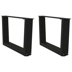 Pieds de table basse en forme de V, 2 pièces, noir, 60 x (30-31,3) cm, acier 568410568410