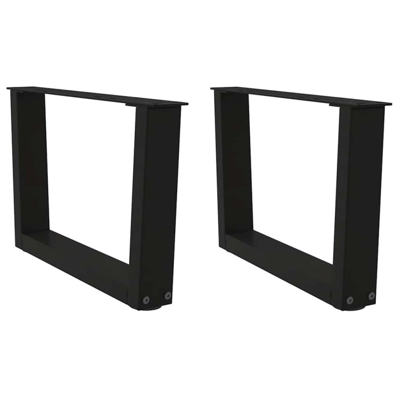 Pieds de table basse en forme de V, 2 pièces, noir, 60 x (30-31,3) cm, acier 568410568410