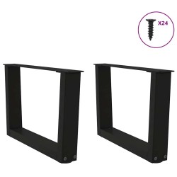 Pieds de table basse en forme de V, 2 pièces, noir, 60 x (30-31,3) cm, acier 568410568410