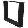Pieds de table basse en forme de V, 2 pièces, noir, 60 x (30-31,3) cm, acier 568410568410