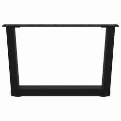 Pieds de table basse en forme de V, 2 pièces, noir, 60 x (30-31,3) cm, acier 568410568410