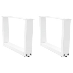 Pieds de table basse en forme de V, 2 pièces, blanc, 60 x (30-31,3) cm, acier 568411568411