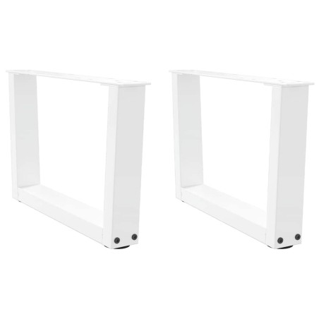 Pieds de table basse en forme de V, 2 pièces, blanc, 60 x (30-31,3) cm, acier 568411568411