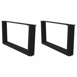 Pieds de table basse en forme de V, 2 pièces, noir, 70 x (30-31,3) cm, acier 568413568413