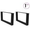 Pieds de table basse en forme de V, 2 pièces, noir, 70 x (30-31,3) cm, acier 568413568413