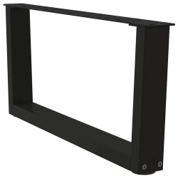 Pieds de table basse en forme de V, 2 pièces, noir, 70 x (30-31,3) cm, acier 568413568413