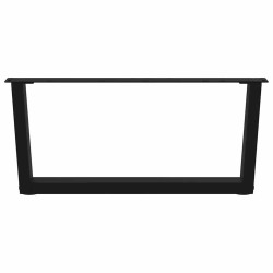 Pieds de table basse en forme de V, 2 pièces, noir, 70 x (30-31,3) cm, acier 568413568413
