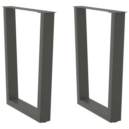 Pieds de table à manger en forme de V 2 pièces Anthracite 60 x (72-73,3) cm Acier 568416568416