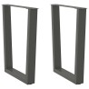 Pieds de table à manger en forme de V 2 pièces Anthracite 60 x (72-73,3) cm Acier 568416568416