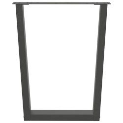 Pieds de table à manger en forme de V 2 pièces Anthracite 60 x (72-73,3) cm Acier 568416568416