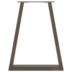 Pieds de table à manger en forme de V, 2 pièces, acier naturel, 60 x (72-73,3) cm 568417568417