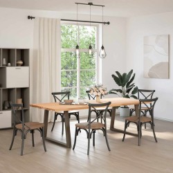 Pieds de table à manger en forme de V, 2 pièces, acier naturel, 100 x (72-73,3) cm 568418568418