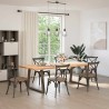 Pieds de table à manger en forme de V, 2 pièces, acier naturel, 100 x (72-73,3) cm 568418568418