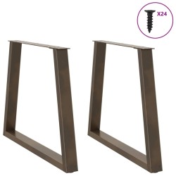 Pieds de table à manger en forme de V 2 pièces Acier naturel 80 x (72-73,3) cm Acier 568420568420