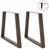 Pieds de table à manger en forme de V 2 pièces Acier naturel 80 x (72-73,3) cm Acier 568420568420