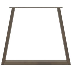 Pieds de table à manger en forme de V 2 pièces Acier naturel 80 x (72-73,3) cm Acier 568420568420