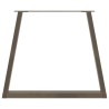 Pieds de table à manger en forme de V 2 pièces Acier naturel 80 x (72-73,3) cm Acier 568420568420