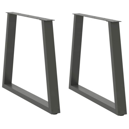 Pieds de table à manger en forme de V, 2 pièces, anthracite, 80 x (72-73,3) cm, acier 568421568421